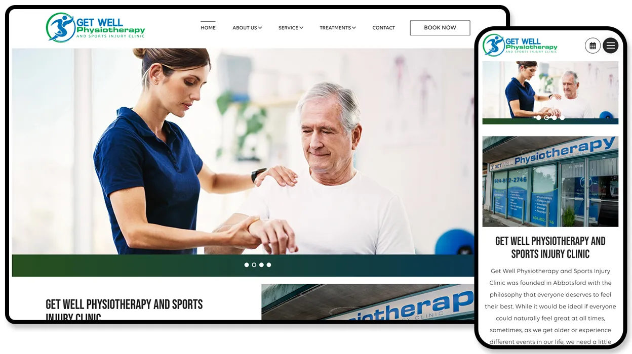 Get Well Physiotherapy website design