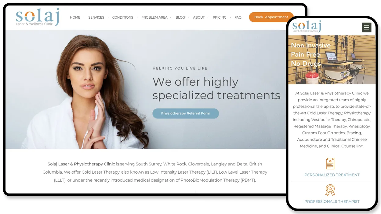 Solaj website design