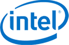 A logo of Intel