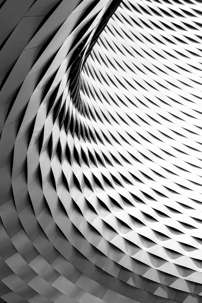 A close-up of a spiral form study.