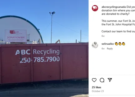 A social media post by ABC Recycling
