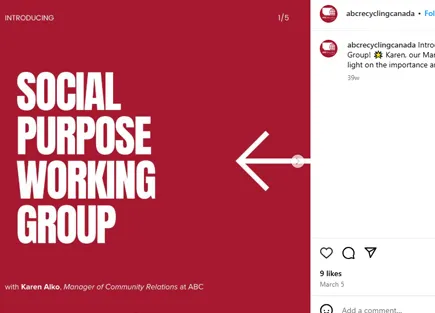 A social media post by ABC Recycling