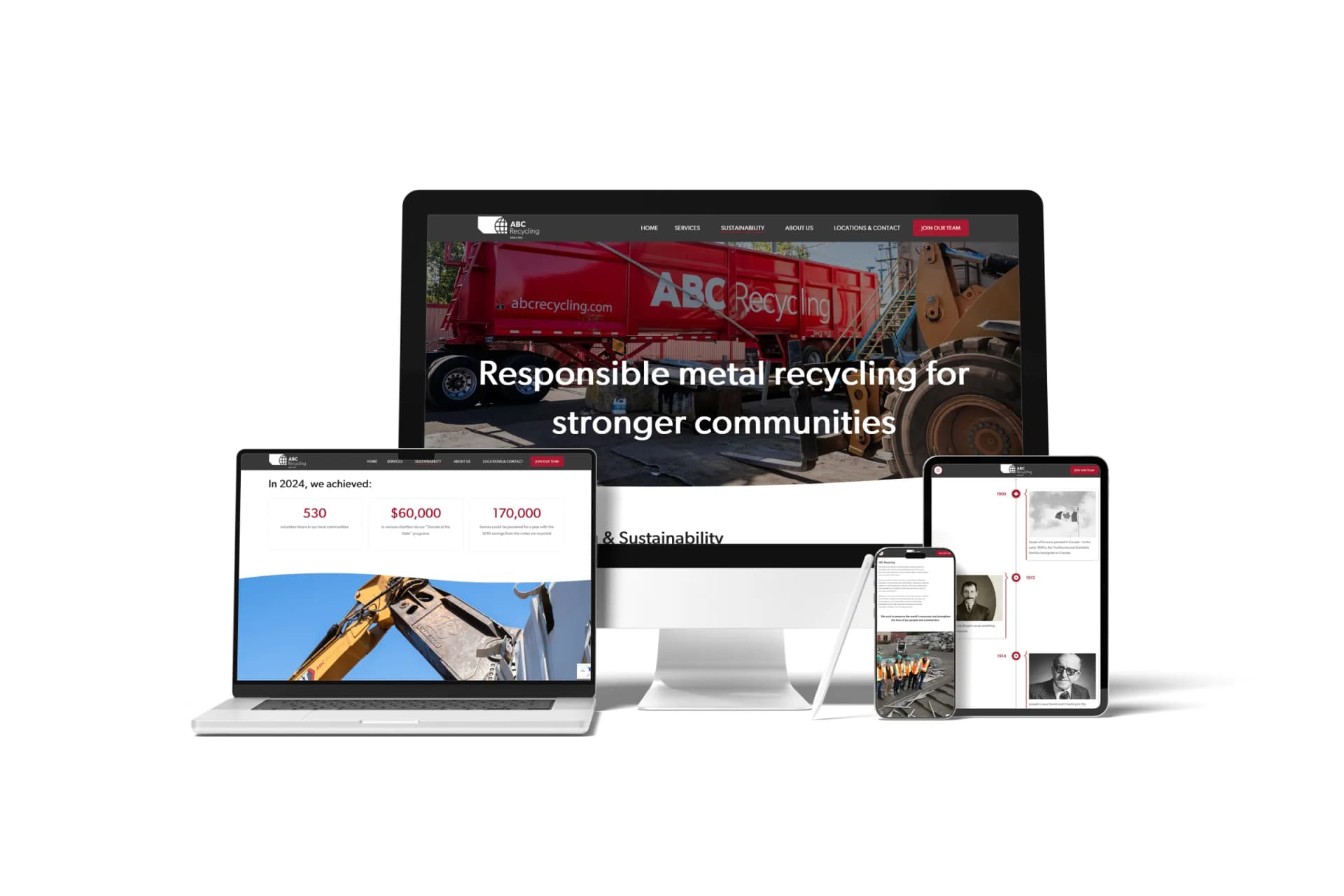 ABC Recycling website design