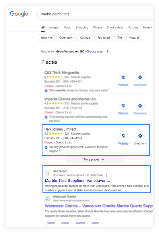 Vancouver SEO haristone