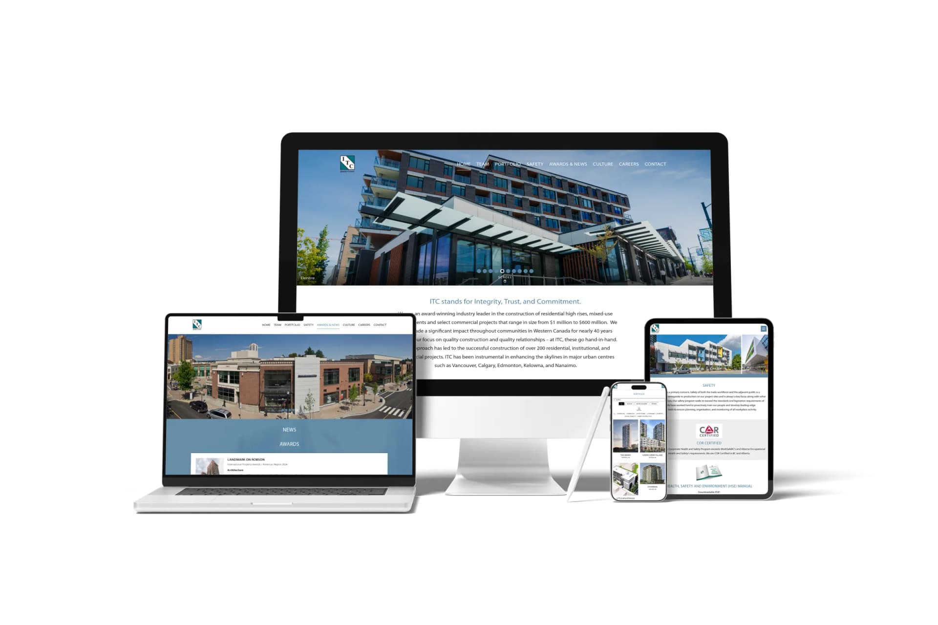 ITC Construction Group website design