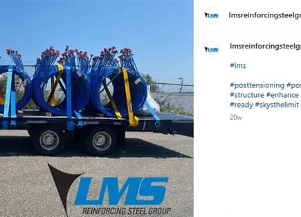 An Instagram post made by LMS Reinforcing Steel Group